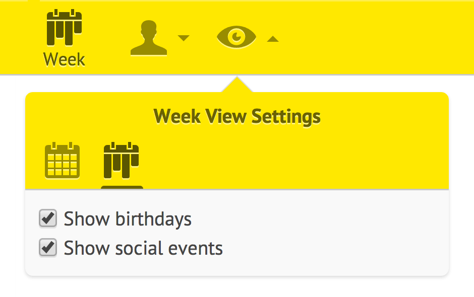 Week View Settings